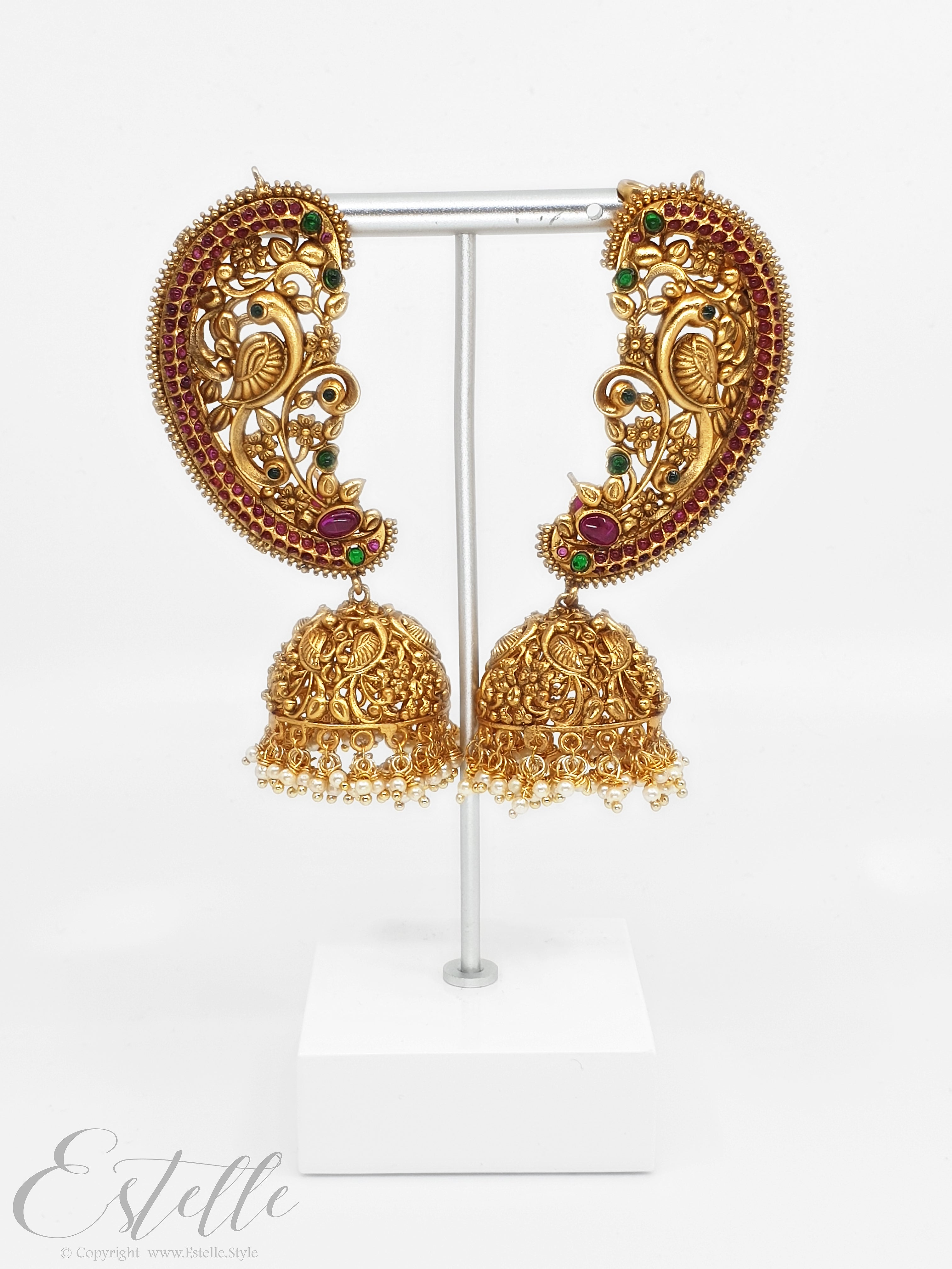 Amrapali sales gold jhumkas